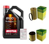 UOMO Controllo Set 5L MOTUL 8100 X-CLEAN + EFE 0W-30 Per VW EOS 2.0 FSI Golf