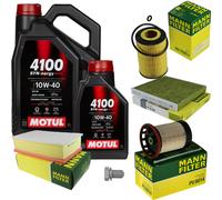 UOMO Controllo Set 6 L MOTUL 4100 SYN-nergy SPEC 10W40 Per Audi A3 Limousine