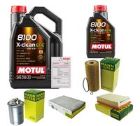 UOMO Controllo Set 6L MOTUL 8100 X-CLEAN EFE 5W-30 Per VW Polo Variant 1.9
