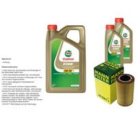 UOMO Controllo Set 7L CASTROL EDGE 5W-30 C3 Per BMW 5 Serie 525tds 525td Terra