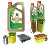 UOMO Controllo Set 7L CASTROL EDGE 5W-30 C3 Per VW Caddy II Furgone 1.9 D