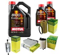 UOMO Controllo Set 7L MOTUL 8100 X-CESS 5W-40 Per Audi A3 Sportback 2.0 FSI