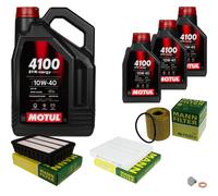 UOMO Controllo Set 8 L MOTUL 4100 SYN-ERGY SPEC 10W40 Per Mitsubishi Citroën