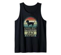 Uomo Coolest Dachshund Dad Ever, Father's Day, Wiener Dog Daddy Canotta