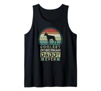 Uomo Coolest Doberman Daddy Ever, Father's Day, Dobie Dog Dad Canotta