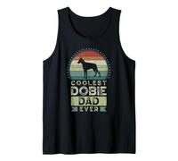 Uomo Coolest Dobie Dad Ever, Father's Day, Doberman Dog Daddy Canotta
