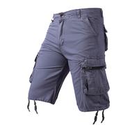 Uomo Corto Capri Pantaloni Pantaloncini Cargo Casual Tasca Larga Estate Cotone