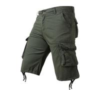 Uomo Corto Capri Pantaloni Pantaloncini Cargo Casual Tasca Larga Estate Cotone