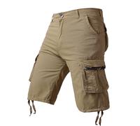 Uomo Corto Capri Pantaloni Pantaloncini Cargo Casual Tasca Larga Estate Cotone