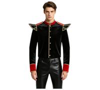 Uomo Costume Circo Da Domatore Di Divisa Ringmaster Del Circus Nero 3XL