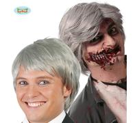 Uomo Costume Grigio Parrucca Grigio Uomo Parrucca Fg