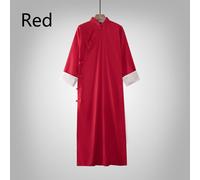 Uomo Cotone Lino Cinese Tradizionale Vestaglia Crosstalk Giacca Ttang Suit Solid