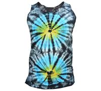 Uomo Cotone senza Maniche Sando Canottiera Estate Canotta Top Cravatta Tintura