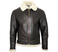 Uomo Crema B3 Montone pelle di Pecora Guerra Mondiale 2 Bomber Aviatore Jacket