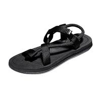Uomo Crossborder tempo libero spiaggia scarpe e sandali in estate Mens escursionismo sandali 12, Nero , 41 EU