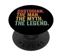Uomo Custode Il Mito La Leggenda Custode Scuola PopSockets PopGrip Adesivo