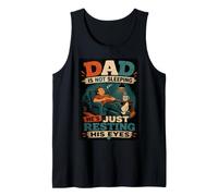 Uomo Dad is Not Sleeping He's Just Resting His Eyes Funny Fathers Canotta