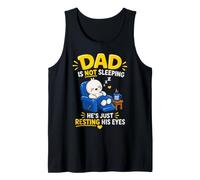 Uomo Dad is Not Sleeping He's Just Resting His Eyes Funny Fathers Canotta