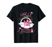 Uomo Decorazioni per feste in famiglia con scritta "Zio of The Birthday Princess Famil Maglietta