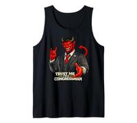 Uomo Deputato Devil | Protesta Umorismo Satana Evil Corporate Greed Canotta