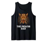 Uomo Design divertente per amanti dei gatti e papà con scritta "The True Predator Dad" Canotta