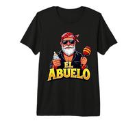 Uomo Design Divertente per Nonni messicani El Abuelo Maglietta Premium