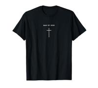 Uomo di Dio Croce - Minimalista Cristiano Religioso Gesù Maglietta