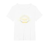 Uomo di Dio: Radiant Faith Wings Inspirational Maglietta, Donna Plus-Size, Bianco, 2X
