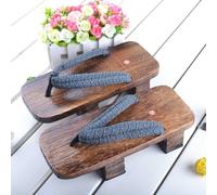 Uomo di Legno Infradito Giapponese Kimono Geta Zoccoli Thong Sandali Pantofole