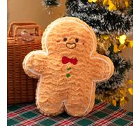 Uomo di pan di zenzero da coccolare, peluche natalizio da 11 pollici, bambole di pan di zenzero per decorazioni natalizie, giocattoli di peluche per ragazzi, ragazze e famiglie, decorazioni natalizie