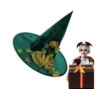 Uomo Di Verde - Elegante Cappello Da , Cappello Da Mago A Punta Cappello Da Floreale | Accessorio Di Frusta Di Halloween Elegante Match, Cappello Da Decorativo