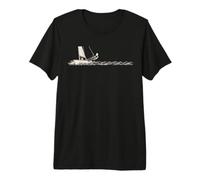 Uomo Dinghy Sailing Optimist Racing Barca a Vela Grafica Maglietta Premium