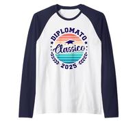 Uomo Diplomato 2025 Liceo Classico Diploma di Maturità Studente Maglia con Maniche Raglan