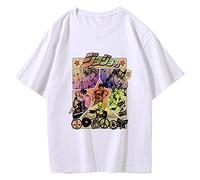Uomo Donna Anime JoJo's Bizarre Adventure Maglietta Jonathan Joestar Joseph Joestar Kujo Jotaro Cartoon Manica Corta Girocollo Camicetta JoJo T-Shirt