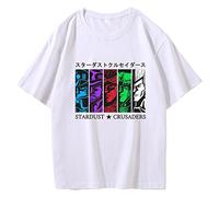 Uomo Donna Anime JoJo's Bizarre Adventure Maglietta Kujo Jotaro Kakyoin Noriaki Cartoon Manica Corta Girocollo Camicetta Joseph Joestar T-Shirt