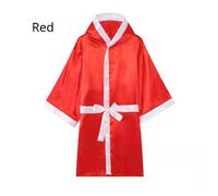 Uomo Donna Bambini Lucido Raso Accappatoio Felpa Mantello Muay Thai Boxe Costume
