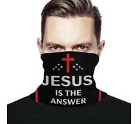 Uomo Donna Bandana Gesù È La Risposta, Simbolo Religioso della Croce Headwrap Durevole Sciarpa A Tubo Antivento Passamontagna per Arrampicata Motocicletta Ciclismo