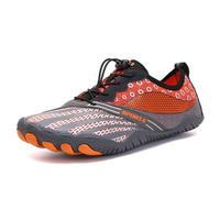 Uomo Donna Barefoot Shoes Minimaliste Scarpe a piedi nudi antiscivolo Alzature Traspirante Impermeabile e Antiagenti atmosferici Comfort per Fitness Leggero da Trail Scarpa, arancione, 42 EU
