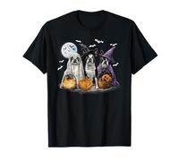 Uomo Donna Boston Terrier Happy Halloween Dogs Lover Maglietta