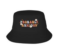 Uomo Donna Bucket Hat Probably Anxious Cappelli A Secchiello Leggero Cappello da Pescatore Pieghevole Cappello da Sole per Trekking Ciclismo Pesca