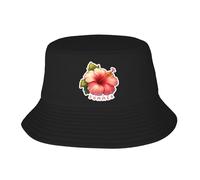 Uomo Donna Cappelli A Secchiello Cute Summer Stickers Tropical Flowers 5 Cappello da Sole Leggero Cappello da Pescatore Pieghevole Bucket Hat per Viaggi Pesca Spiaggia