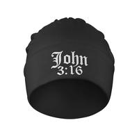 Uomo Donna Cappello in Maglia Gesù Croce Dio Cristianesimo Fede Giovanni 3:16 Dono Uomini Berretti Invernale Comodo Invernale Cappelli Leggero Berretto in Maglia per Corsa Bici All'Aperto