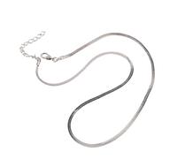 Uomo Donna Catena piatta a forma di serpente Collana a catena nuda Collare Clavicola corta Gioielli di moda Regalo di NataleTrattamento seducente