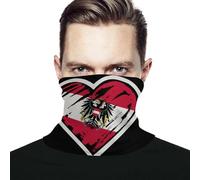 Uomo Donna Decorazione Facciale Cuore della Bandiera Austriaca Dell'Austria Sciarpa al Collo Durevole Fascia per Capelli Elastico Sciarpa A Tubo per Ciclismo Escursionismo Yoga