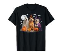Uomo Donna Golden Retriever Happy Halloween Dogs Lover Maglietta