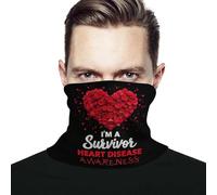 Uomo Donna Headwrap Consapevolezza dei Sopravvissuti alle Malattie Cardiache Fascia per Capelli Multifunzione Decorazione Facciale Elastico Ghetta da Collo per Sports Motocicletta Ciclismo