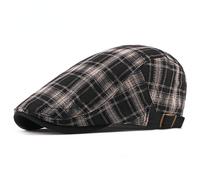 Uomo Donna Piatto Basco Cappello a Righe Plaid Coppola Edera Regolabile Vintage