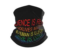 Uomo Donna Scaldacollo La Scienza È Reale, Le Vite dei Neri Contano Fascia per Capelli Multifunzione Sciarpa al Collo Elastico Passamontagna per Campeggio Yoga Arrampicata