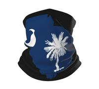 Uomo Donna Scaldacollo Mappa della Bandiera della Carolina del Sud Sciarpa A Tubo Multiuso Bandana Elastico Decorazione Facciale per Ciclismo Campeggio Escursionismo