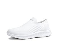 Uomo Donna Scarpe da Corsa Sport Ginnastica Classica Stringata Sneaker Palestra Running Sneaker,Bianco,40EU